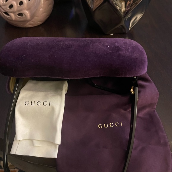 Gucci Womens 54mm brand new black frame square - Picture 2 of 7